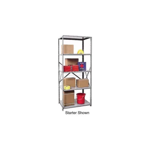 Hallowell Steel Shelving 22 Ga 48"Wx12"Dx87"H Open Clip 5 Shelf Add-On