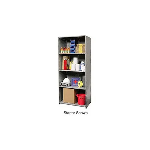 Hallowell Steel Shelving 22ga 36"Wx24"Dx87"H Closed Clip 5 Shelf Add-On