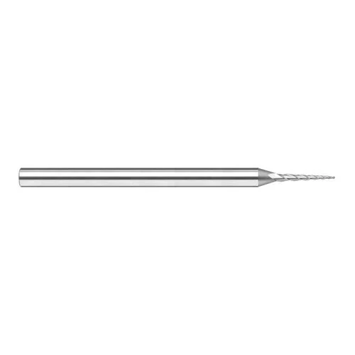 Harvey Tool 21860 | 2 Degree Taper Angle per Side 0.0600" Tip Diameter x 0.6000" LOC 3FL Ball End Uncoated Carbide Tapered End Mill