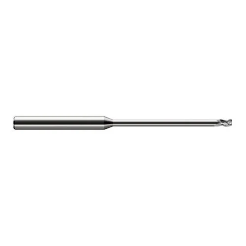 Harvey Tool 24020 | 5/16" Diameter x 5/16" Shank x 0.469" LOC x 6" OAL x 1/64" Radius 4 Flute Uncoated Carbide Corner Radius End Mill