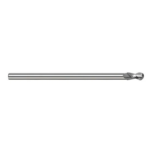 Harvey Tool 24713 | 3/16" Diameter x 0.2810" LOC x 5/32" Shank x 2-1/2" OAL Uncoated Carbide Miniature Ball Deburring End Mill