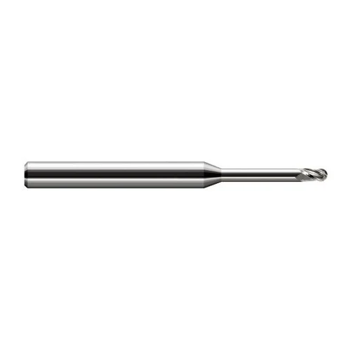 Harvey Tool 34221 | 0.0210" Diameter x 0.0310" LOC x 1/8" Shank x 2-1/2" OAL Uncoated Carbide Miniature Ball Deburring End Mill