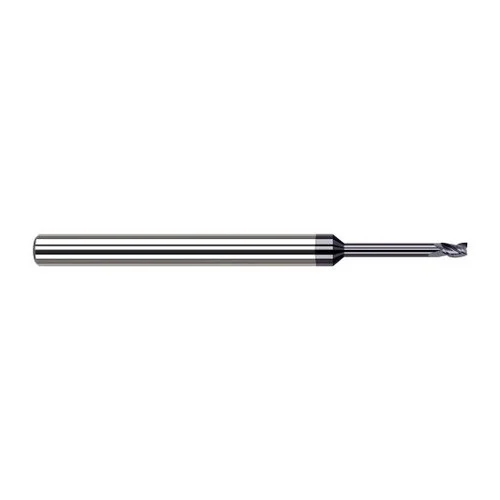 Harvey Tool 34610-C3 | 0.0100" Diameter x 1/8" Shank x 1/64" LOC x 2-1/2" OAL 3FL AlTiN Coated Carbide Square End Mill