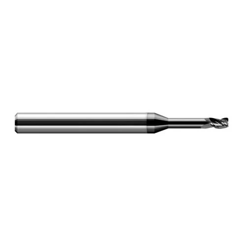 Harvey Tool 42208-C4 | 1/8" Diameter x 1/8" Shank x 3/16" LOC x 2-1/2" OAL 0.0300" Radius Amorphous Diamond Coated Carbide Corner Radius End Mill