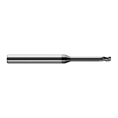Harvey Tool 42416-C4 | 1/4" Diameter x 1/4" Shank x 3/8" LOC x 4" OAL 0.0300" Radius Amorphous Diamond Coated Carbide Corner Radius End Mill