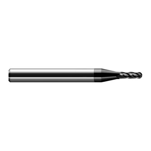 Harvey Tool 74393-C4 | 3/32" Diameter x 0.2790" LOC x 1/8" Shank x 1-1/2" OAL Amorphous Diamond Coated Carbide Miniature Ball Deburring End Mill