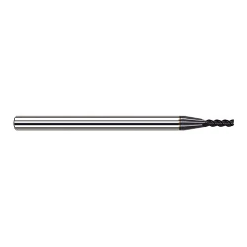 Harvey Tool 942813-C6 | 0.600mm Diameter x 4.000mm Shank x 1.800mm LOC x 50.000mm OAL 3FL AlTiN Nano Coated Carbide Single End Mill for Exotic Alloys