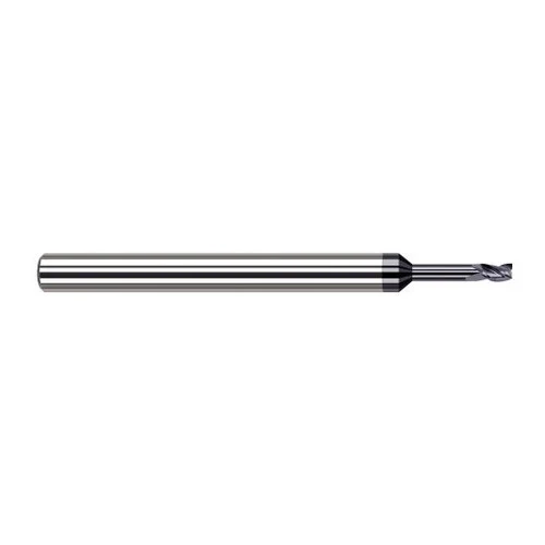 Harvey Tool 985335-C6 | 0.0350" Diameter x 1/8" Shank x 0.0530" LOC x 2-1/2" OAL 3FL AlTiN Nano Coated Carbide Single End Mill for Exotic Alloys