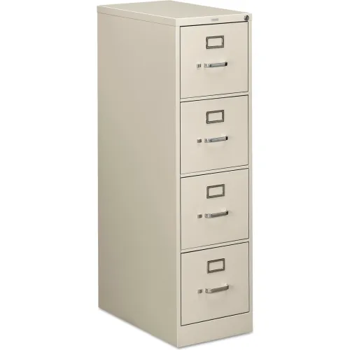 HON® 25"D 4 Drawer Vertical File - Letter - Gray w/ Lock