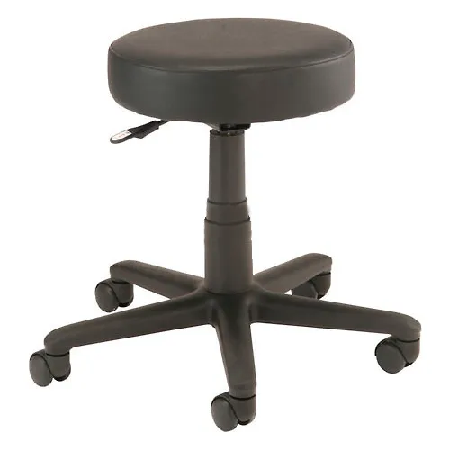 Interion® Shop Stool - Vinyl - Black