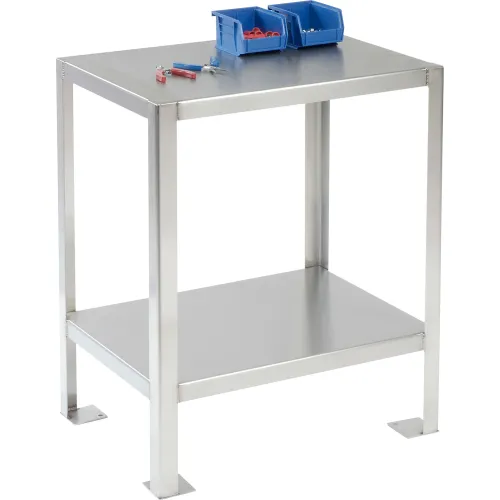 Jamco Machine Stand W/ Angled Leg, 16 Ga 430 Stainless Steel, 24"W x 18"D