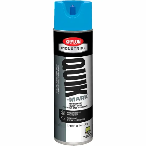 Krylon Industrial Quik-Mark Sb Inverted Marking Paint Fluorescent Blue - A03722007 - Pkg Qty 12