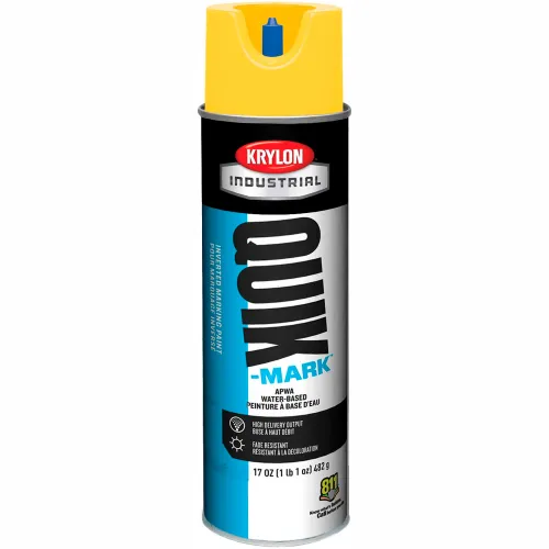 Krylon Industrial Quik-Mark Wb Inverted Marking Paint Apwa Utility Yellow - A03801004 - Pkg Qty 12