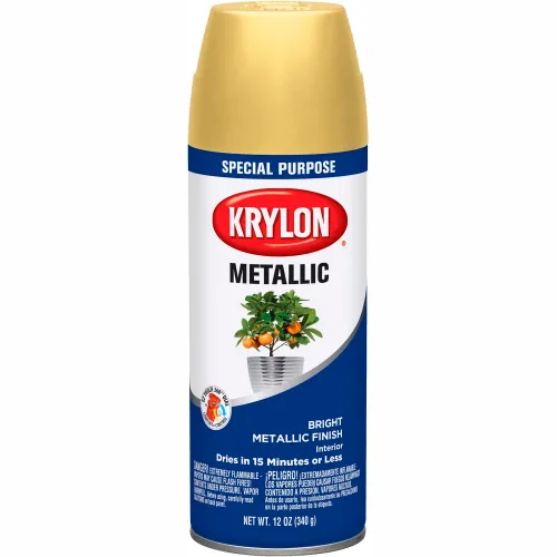 Krylon Metallic Paint Bright Gold - K01701A77 - Pkg Qty 6