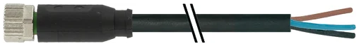 MurrElektronik 7000-08041-6501000 M8 Female 0° A-Cod With Cable, 10m Long