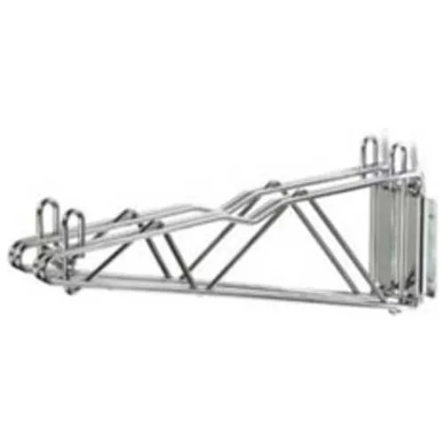 Nexel® Chrome, Fixed Double Shelf Wall Mount Bracket, 14"D