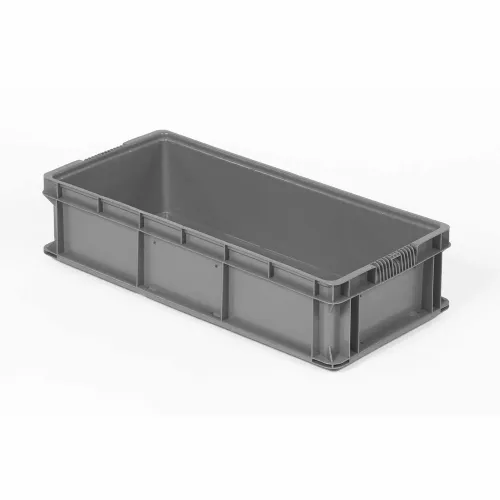 ORBIS® Stakpak Plastic Long Stacking Container, 32"L x 15"W x 7-1/2"H, Gray