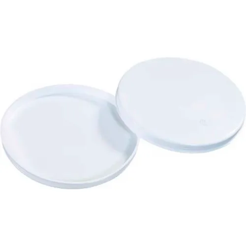 Plastic End Caps, 6" Dia., White, 100/Pack
