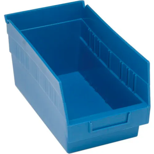 Plastic Nesting Storage Shelf Bin QSB202 6-5/8"W x 11-5/8"L x 6"H Red - Pkg Qty 30