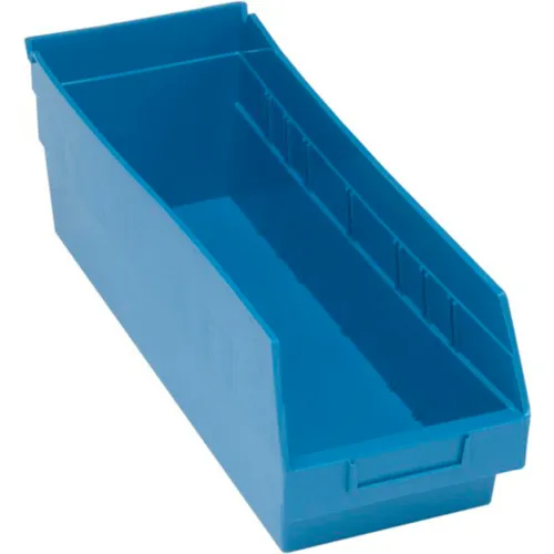 Plastic Nesting Storage Shelf Bin QSB204 6-5/8"W x 17-7/8"L x 6"H Red - Pkg Qty 20