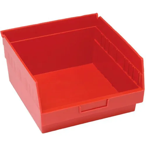 Plastic Nesting Storage Shelf Bin QSB209 11-1/8"W x 11-5/8"L x 6"H Yellow - Pkg Qty 8