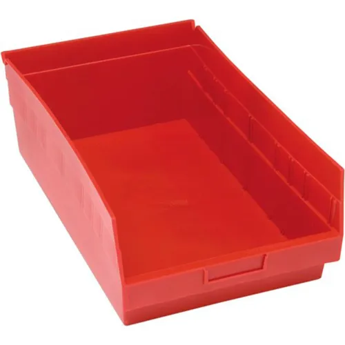 Plastic Nesting Storage Shelf Bin QSB210 11-1/8"W x 17-7/8"L x 6"H Blue - Pkg Qty 8