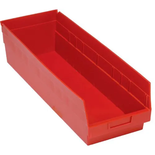 Plastic Nesting Storage Shelf Bin QSB214 8-3/8"W x 23-5/8"L x 6"H Yellow - Pkg Qty 6