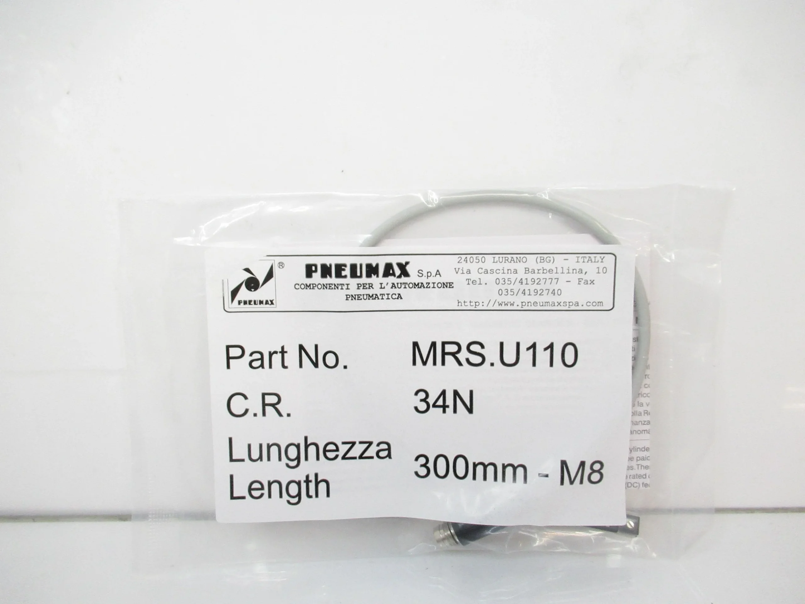 Pneumax MRS.U110 2 Wires Cable Magnetic Sensor, 300mm Cable