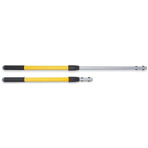 Rubbermaid® Commercial HYGEN™ HYGEN Quick-Connect Extension Handle, 20"-40", Yellow/Black - Pkg Qty 6