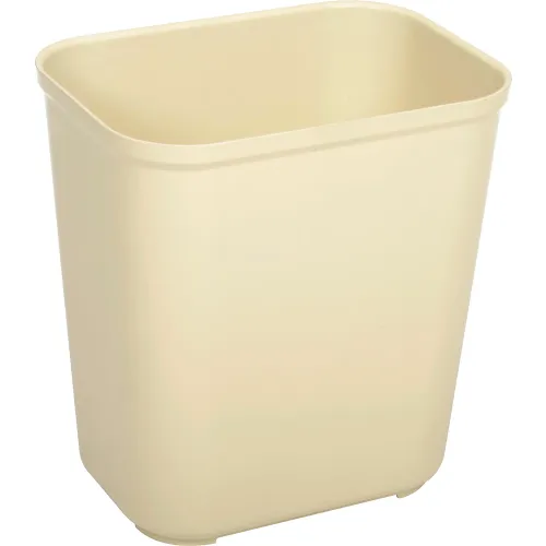 Rubbermaid® Fire Resistant Fiberglass Wastebasket, 7 Gallon, Beige