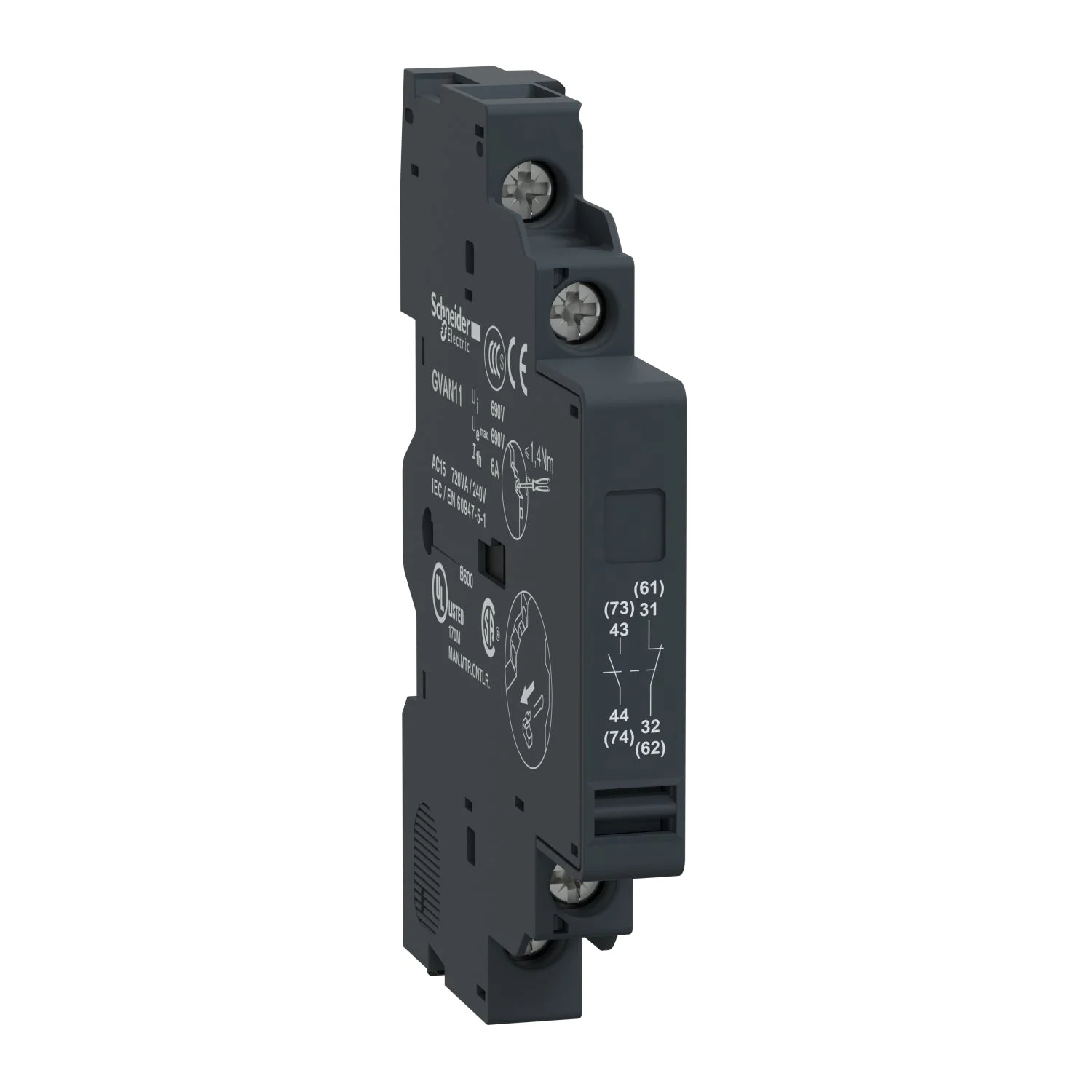 Schneider Electric GVAN11 Side Mount Auxiliary Contact Block