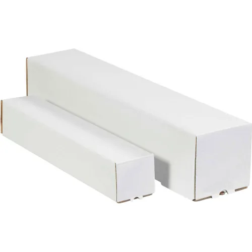 Square Mailing Tubes, 5"W x 5"D x 30"L, White - Pkg Qty 25