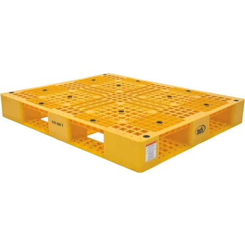Stackable Open Deck Pallet, Plastic, 4-Way Entry, 47-3/8" x 39-1/2", 6600 Lb Stat Cap, Blue