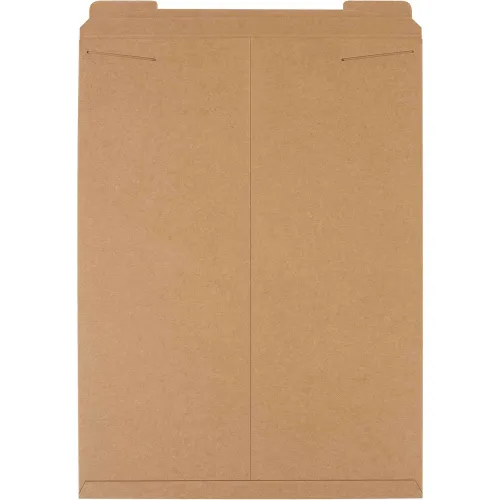 Stayflats® Tab Lock Mailers, 20"W x 27"L, Kraft, 50/Pack