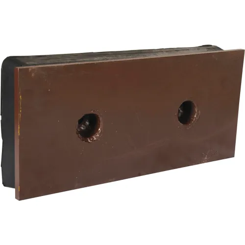 Steel Faced Dock Bumper, Rectangular, 18Wx8H, Brown