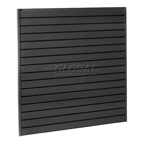 Steel Slatwall Panel 48"H X 48"W Black - Pkg Qty 4