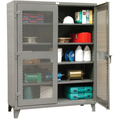Stronghold Heavy Duty Ventilated Storage Cabinet, 36"W x 24"D x78"H, All-Welded, Gray