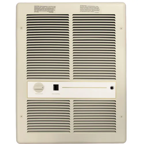 TPI Fan Forced Wall Heater With Summer Fan Switch E3313T2SRP - 1500/750W 120V Ivory