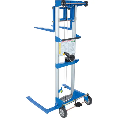 Vestil Lightweight Hand Operated Lift Truck A-LIFT-S-EHP 400 Lb. Straddle Legs