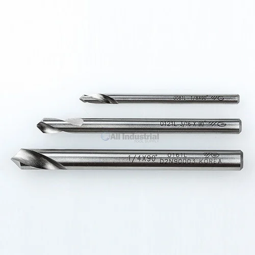 YG1 0081L / 0121L / 0161L | NC Spotting Drill 8% Cobalt HSS 1/8", 3/16", 1/4" 90 Degree 3pc Set CNC
