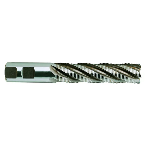 YG1 E9A86048TF | 3/4" Diameter x 5/8" Shank x 3" LOC x 5-1/8" OAL x 30 Degree Helix Angle 4 Flute TiAlN Coated Premium HSS-PM E9A86 Roughing End Mill